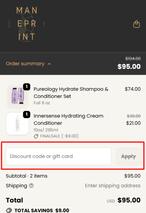 How to use MANEPRINT promo code