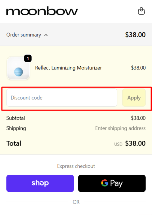 How to use Moonbow promo code