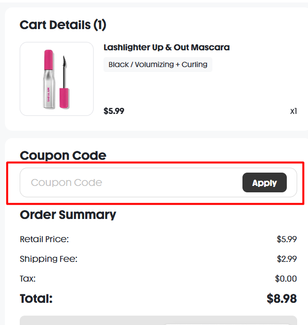 How to use SHEGLAM promo code