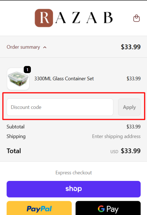 Where to enter Razab promo code How to use Razab promo code