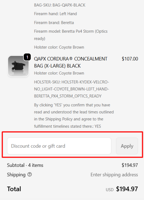 How to use 945 Industries promo code