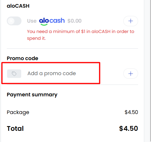 Where to enter aloSIM promo code How to use aloSIM promo code