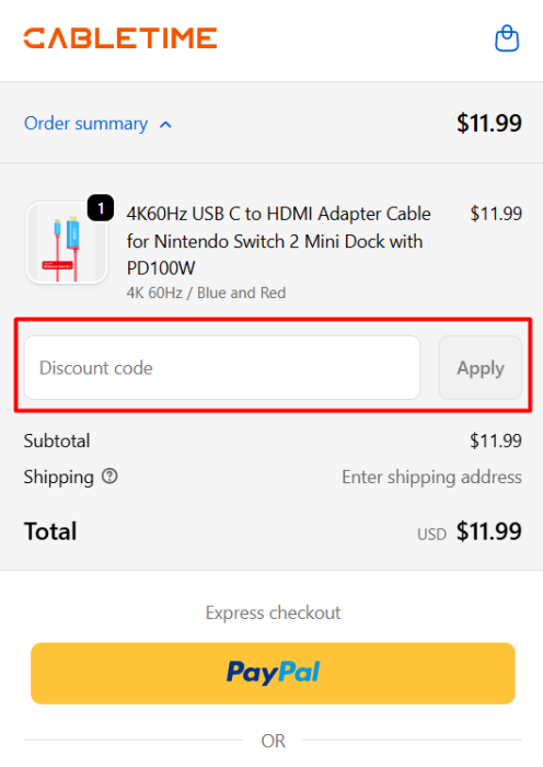 Where to enter CABLETIME promo code How to use CABLETIME promo code