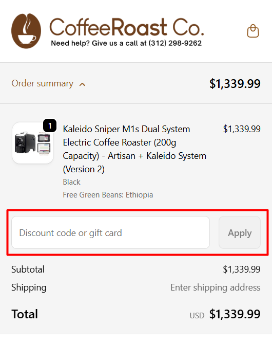 How to use CoffeeRoast Co. promo code