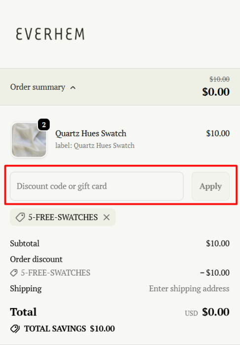 How to use Everhem promo code