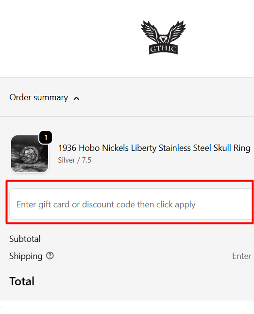 Where to enter GTHIC promo code How to use GTHIC promo code