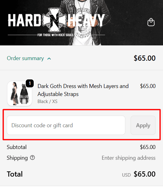 How to use Hard'N'Heavy promo code