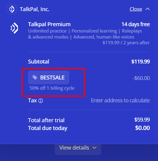 Where to enter Talkpal promo code How to use Talkpal promo code