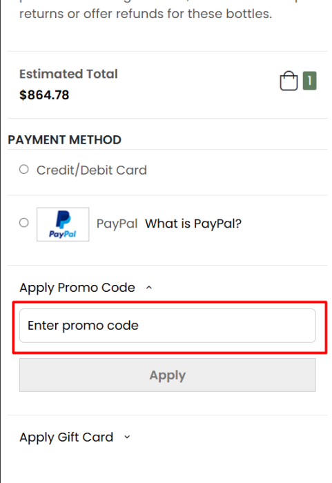How to use Wine Express promo code