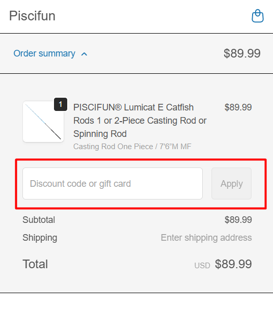 Where to enter Piscifun promo code How to use Piscifun promo code