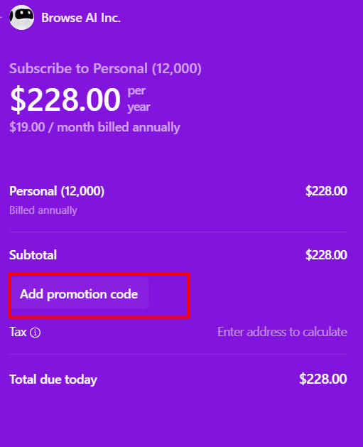 How to use Browse AI promo code