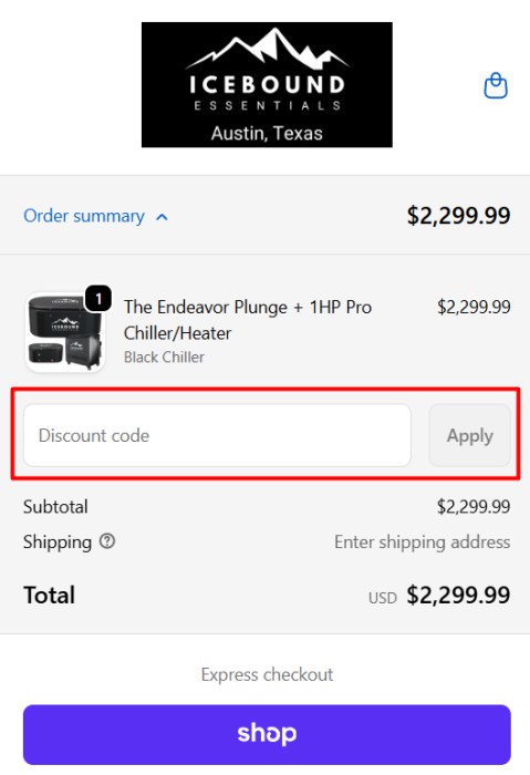 Where to enter Icebound Essentials promo code How to use Icebound Essentials promo code