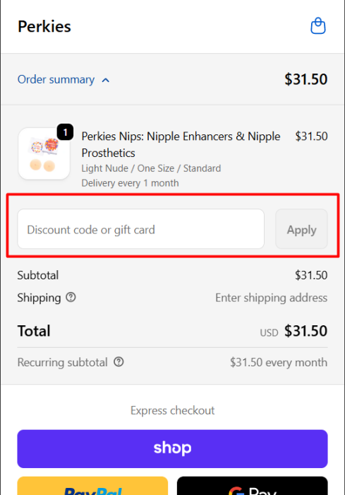 How to use Perkies promo code