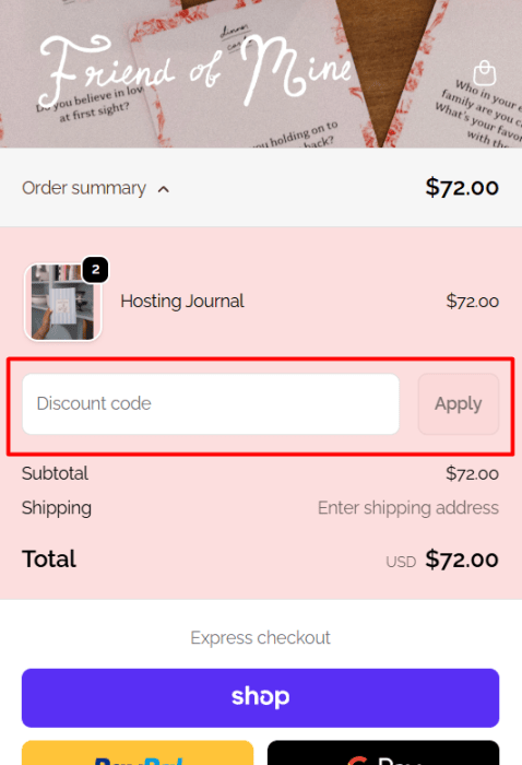 Where to enter Friend Of Mine promo code How to use Friend Of Mine promo code