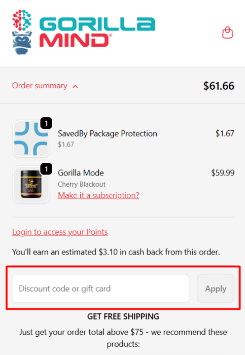 How to use Gorilla Mind promo code