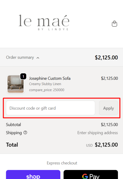 Where to enter Le Maé promo code How to use Le Maé promo code