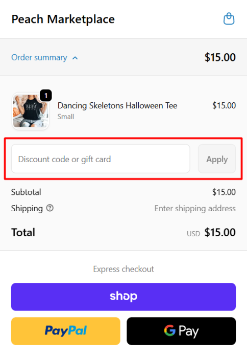 Where to enter Peach Marketplace promo code How to use Peach Marketplace promo code