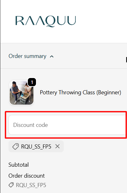 Where to enter RAAQUU promo code How to use RAAQUU promo code