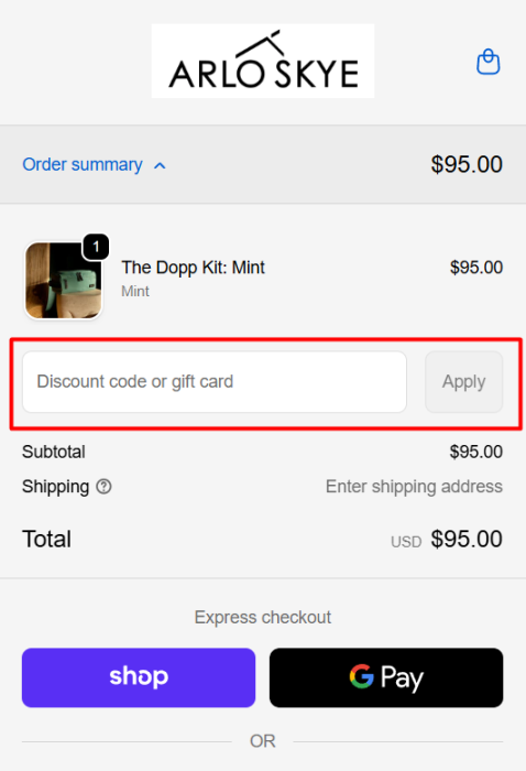 Where to enter Arlo Skye promo code How to use Arlo Skye promo code