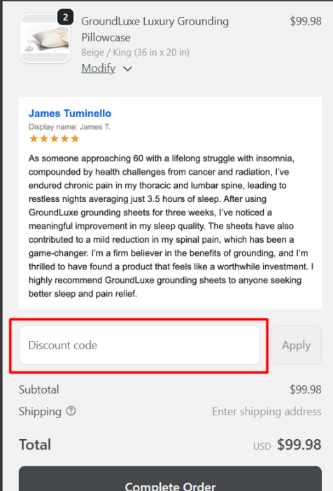 Where to enter GroundLuxe promo code How to use GroundLuxe promo code