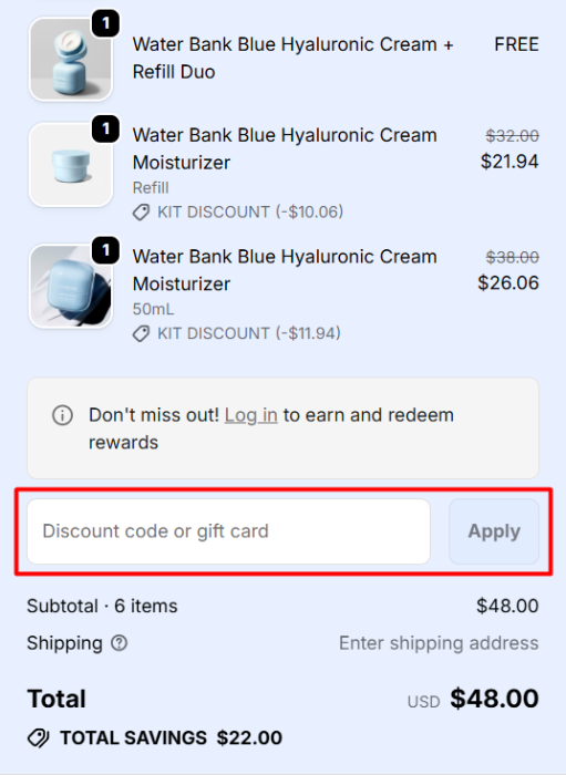 How to use LANEIGE promo code