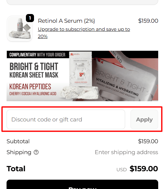 How to use RajaniMD promo code