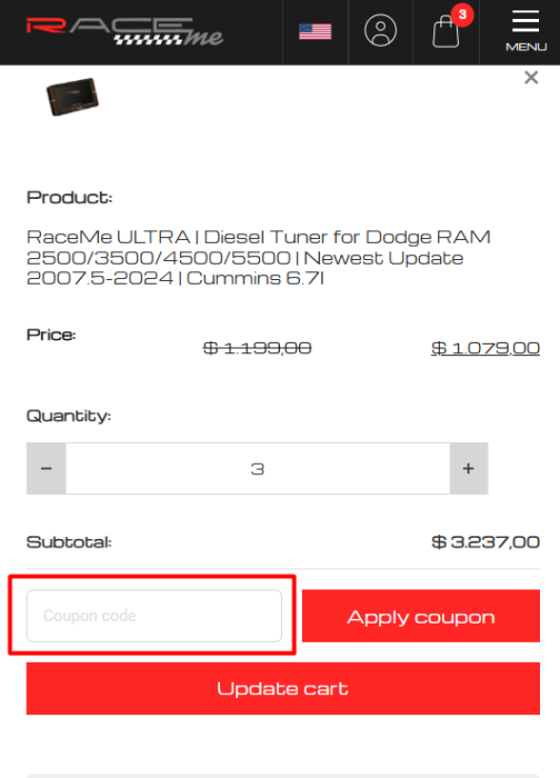 How to use RaceMe Official promo code