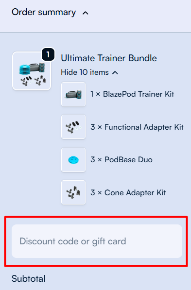 Where to enter BlazePod promo code How to use BlazePod promo code