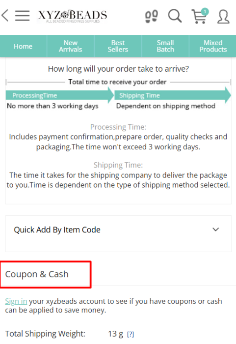 How to use XYZ Beads promo code