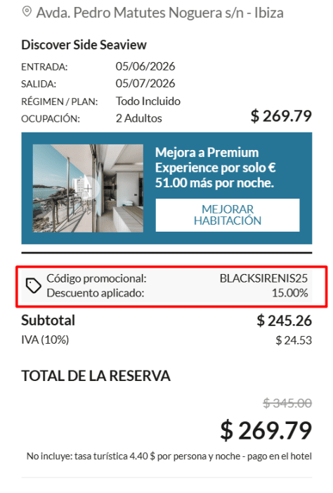 Where to enter Sirenis Hotels promo code How to use Sirenis Hotels promo code