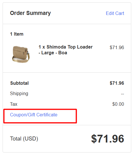How to use Shimoda Designs promo code