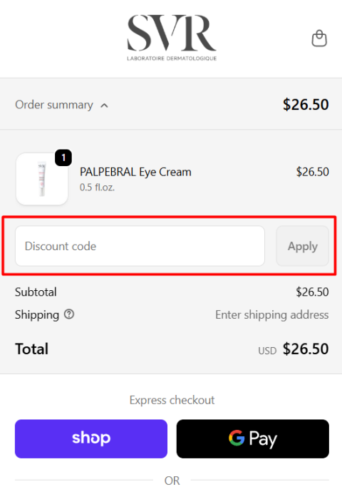 Where to enter SVR Skincare promo code How to use SVR Skincare promo code