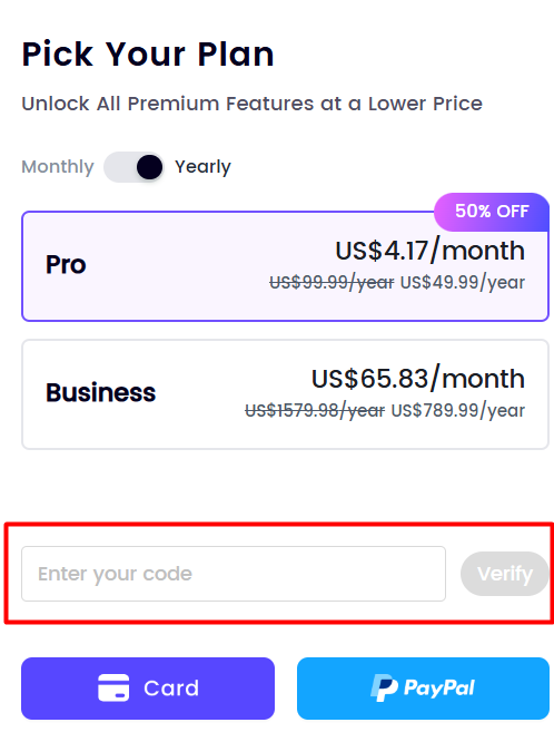 Where to enter Clipfly AI promo code How to use Clipfly AI promo code