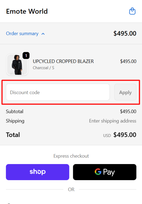 Where to enter EMOTE promo code How to use EMOTE promo code