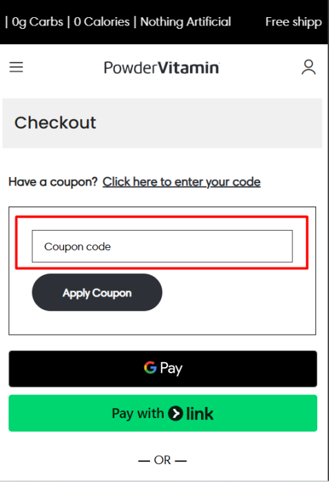 How to use PowderVitamin promo code