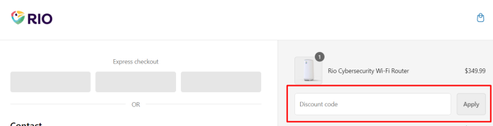 Where to enter Rio Router promo code How to use Rio Router promo code