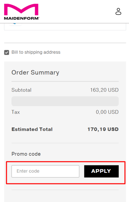 Where to enter Maidenform promo code How to use Maidenform promo code