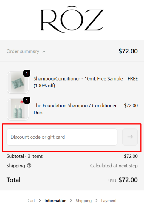 Where to enter ROZ Hair promo code How to use ROZ Hair promo code