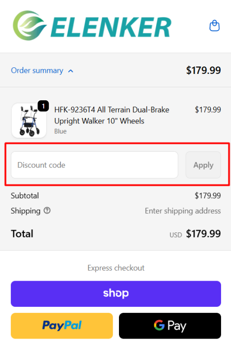 Where to enter Elenker promo code How to use Elenker promo code