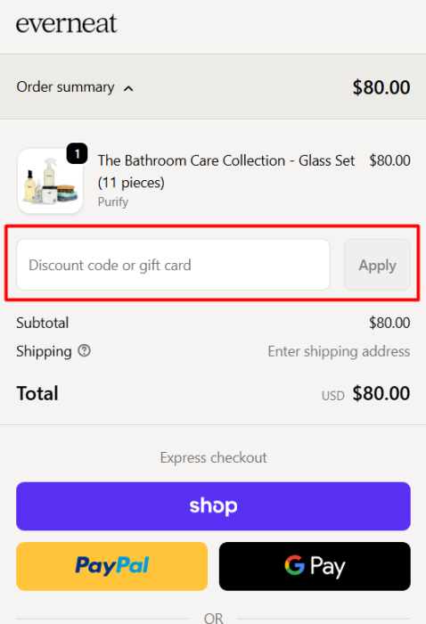 How to use Everneat promo code