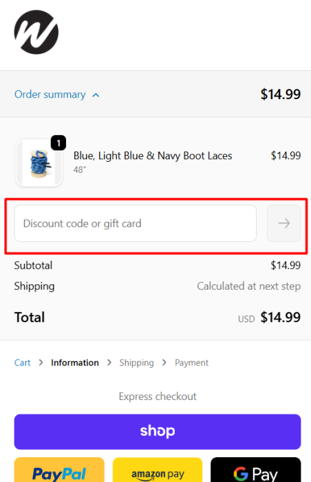 How to use Whiskers Laces promo code