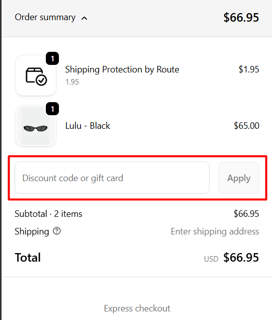 How to use OTRA Eyewear promo code