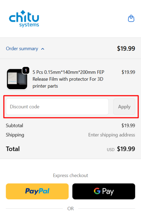Where to enter Chitu Systems promo code How to use Chitu Systems promo code