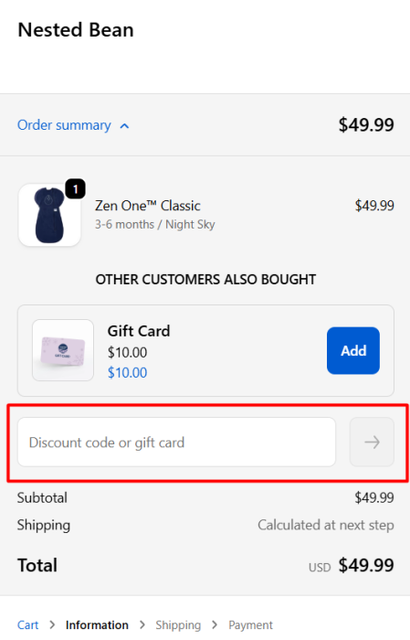Where to enter Nested Bean promo code How to use Nested Bean promo code