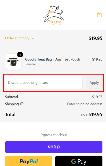 How to use OllyDog promo code