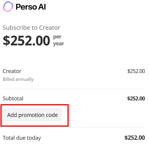 How to use Perso AI promo code