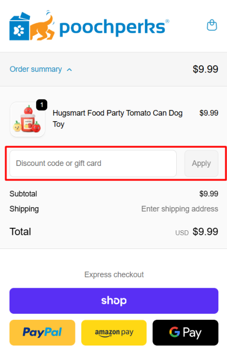 How to use Pooch Perks promo code