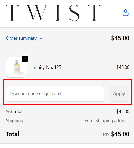 How to use Twist Perfumes promo code