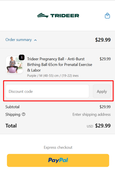 How to use Trideer promo code