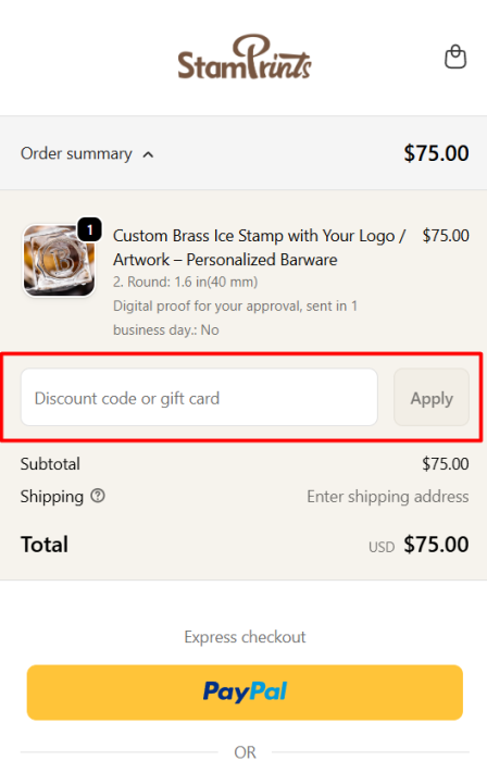 How to use Stamprints promo code